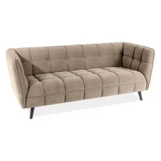 Sofa CASTELLO 3 VELVET dark-beige